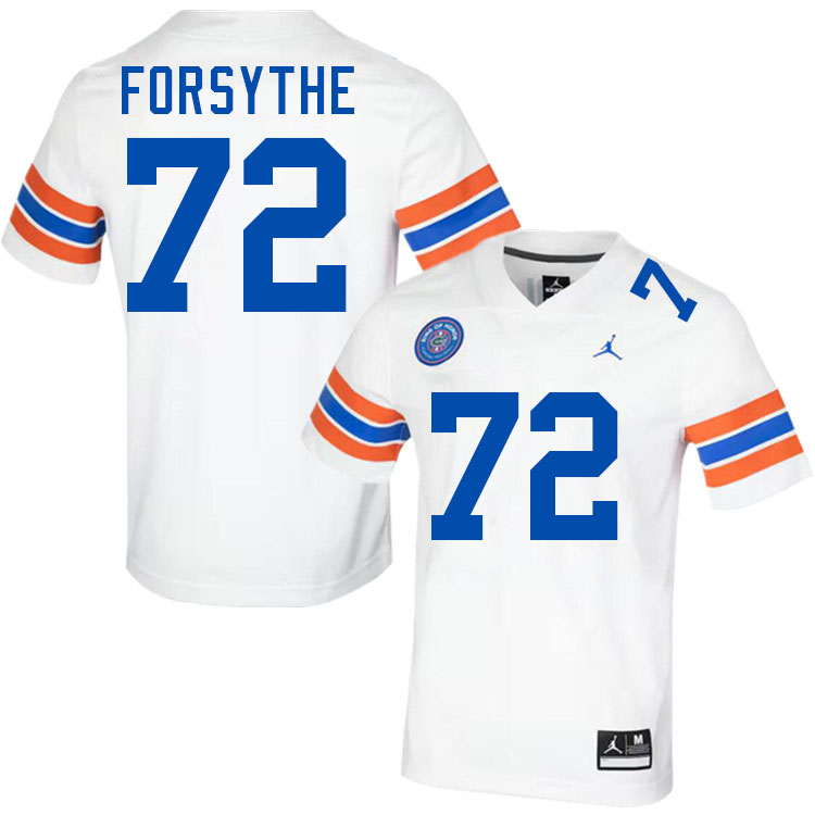 Stone Forsythe Florida Jersey,Florida Gators #72 Stone Forsythe Jersey Youth Uniforms-Retro White